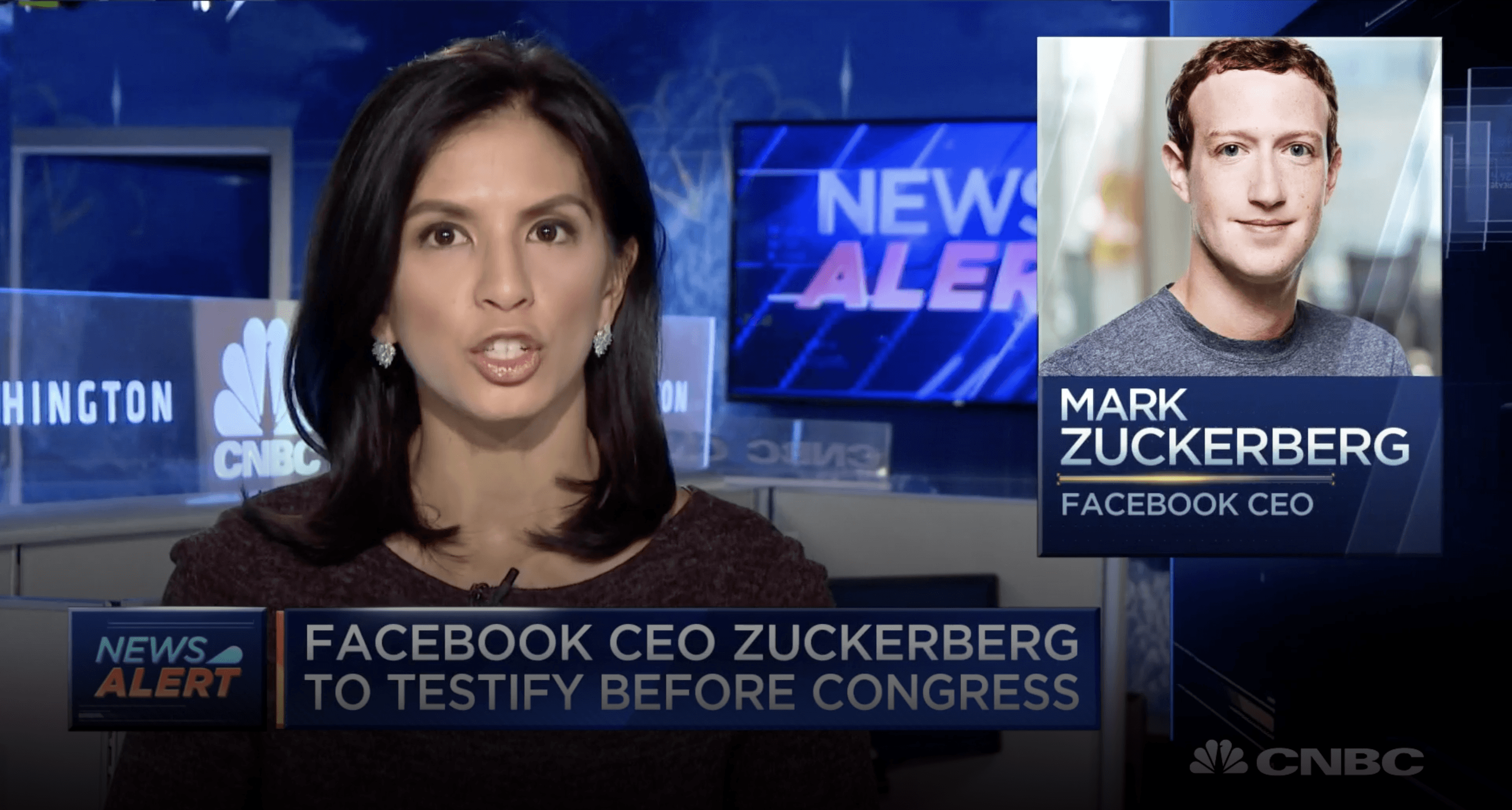video image of Mark Zuckerberg