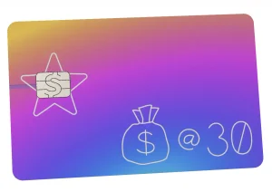Custom designed $@30 Cash Card 