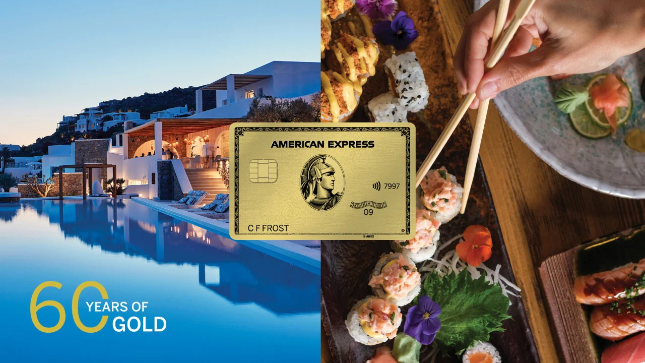 dining and travel scenery with the American Express Gold Card - 60 Years of Gold