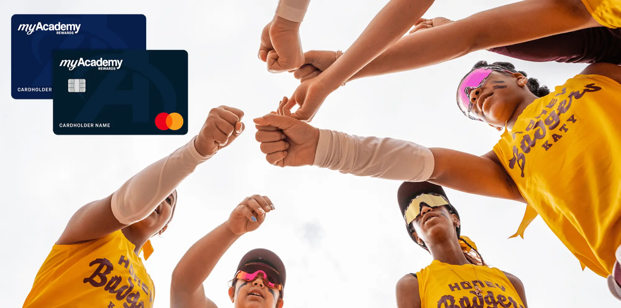 team breakdown and two Academy credit cards