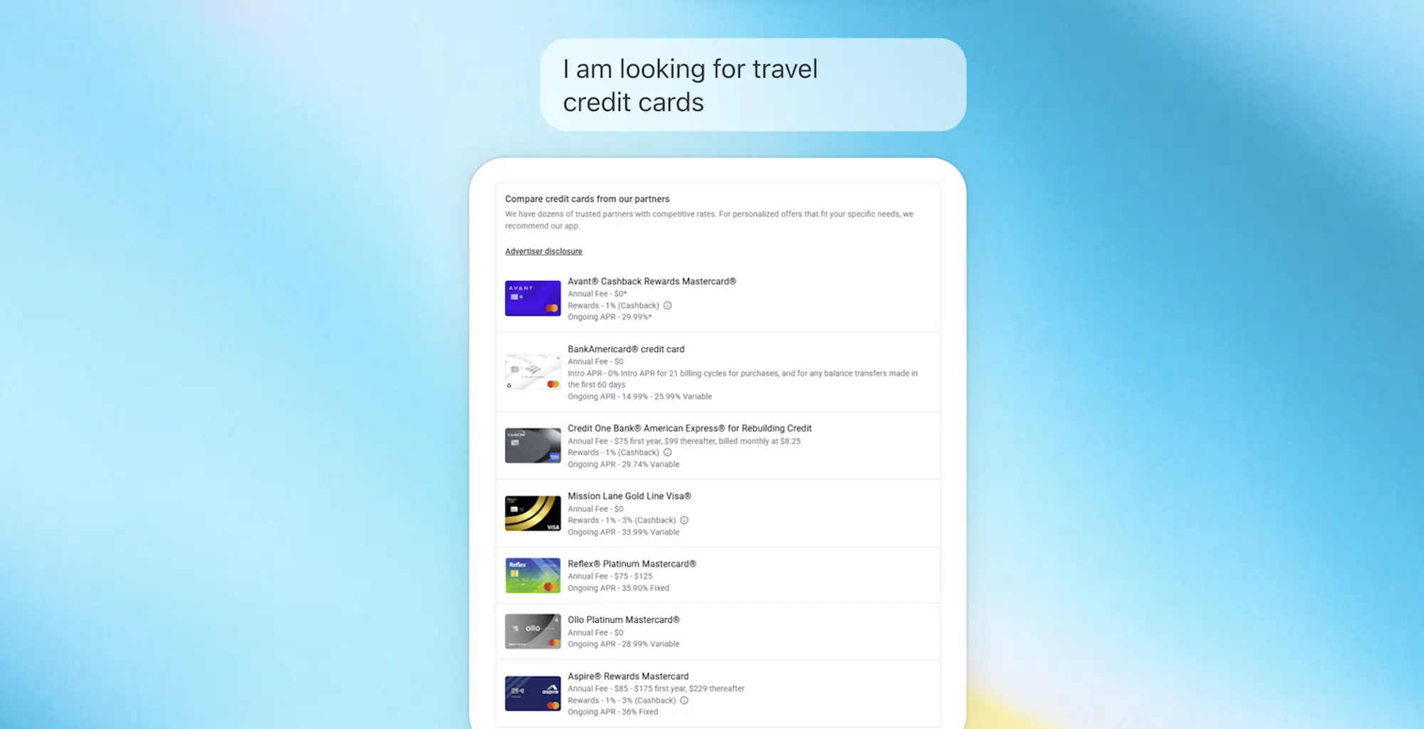 Experian ChatGPT credit card recommendation app
