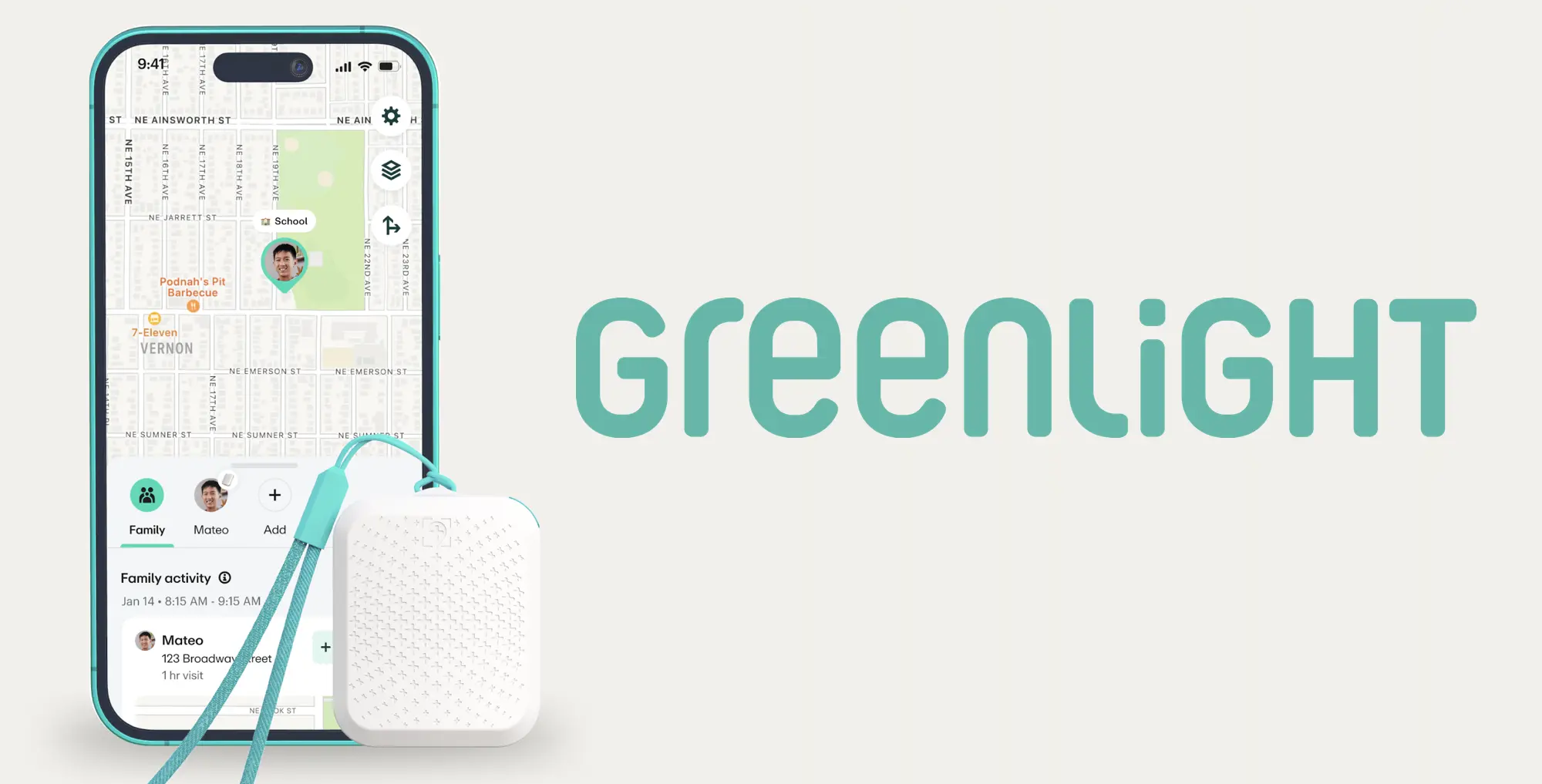 Greenlight GPS tracker and app