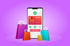 illustration of shopping on an app