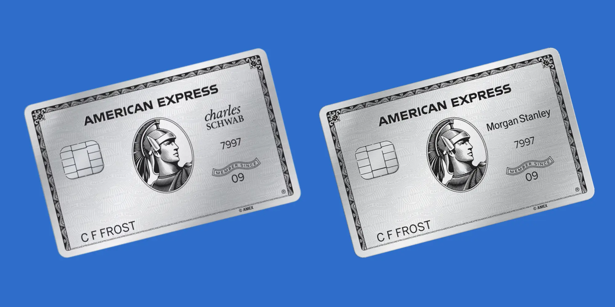 Charles Schwab and Morgan Stanley American Experes Platinum Cards