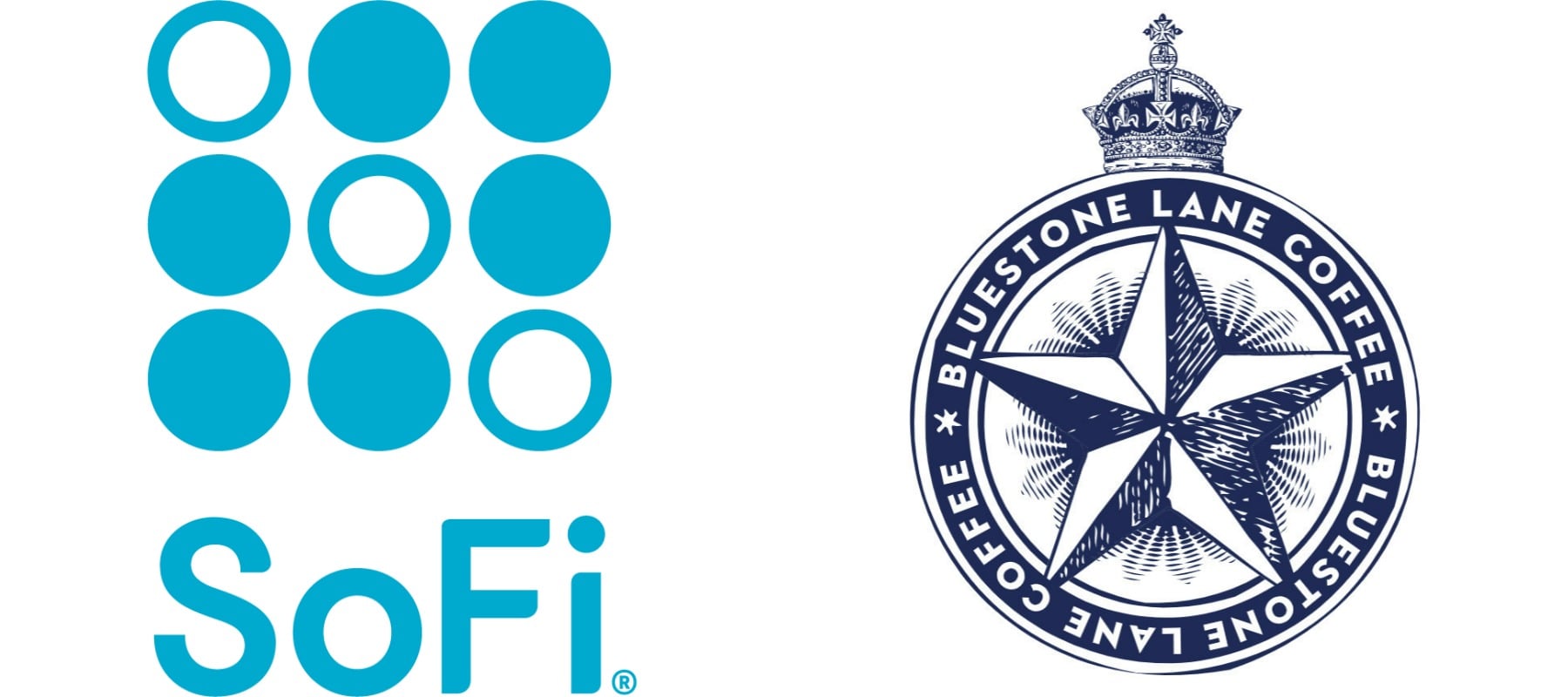 SoFi Invest logo Bluestone Coffee logo